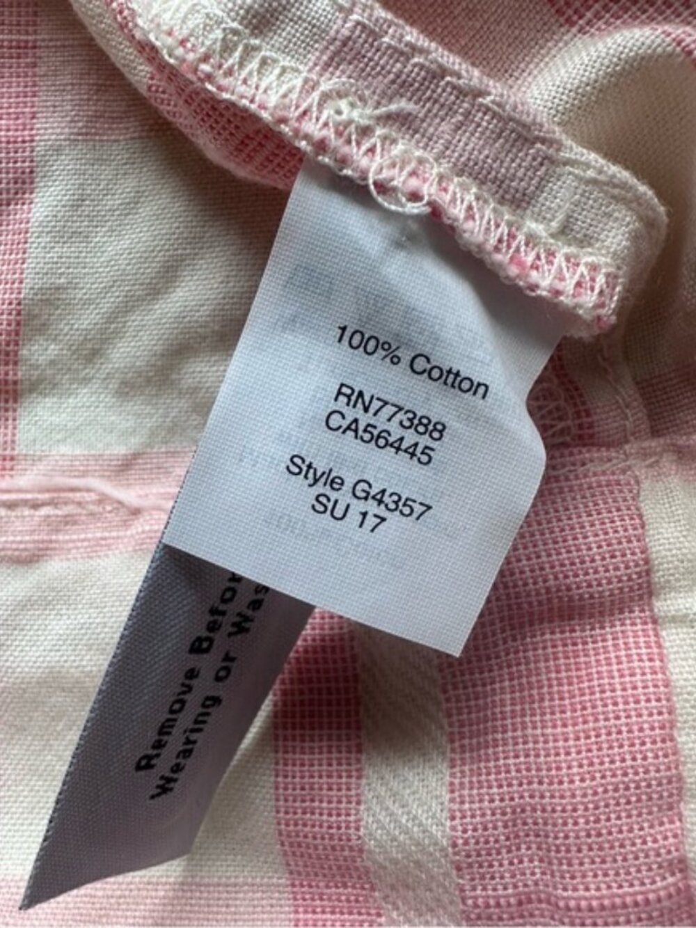 Madewell | Pink Plaid Crop Swing Tank Top | Size Small - Picture 5 of 7